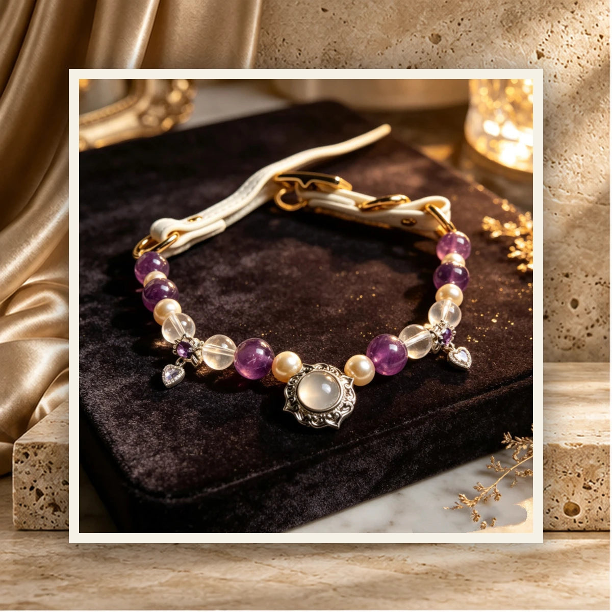 Amethyst Nocturne Pet Collar — product view 1