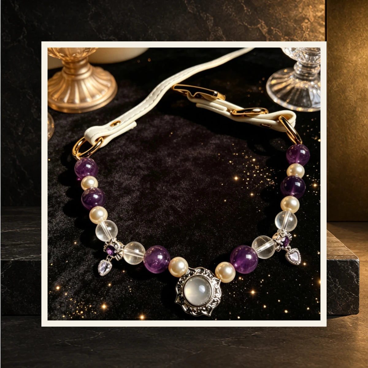 Amethyst Nocturne Pet Collar — product view 4