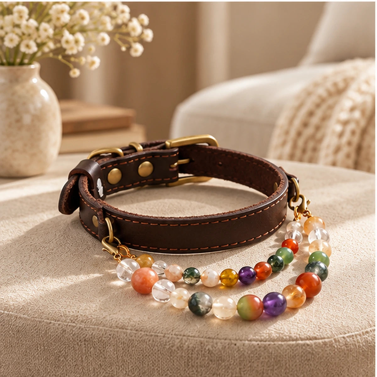 Heritage Gemstone Pet Collar — product view 3