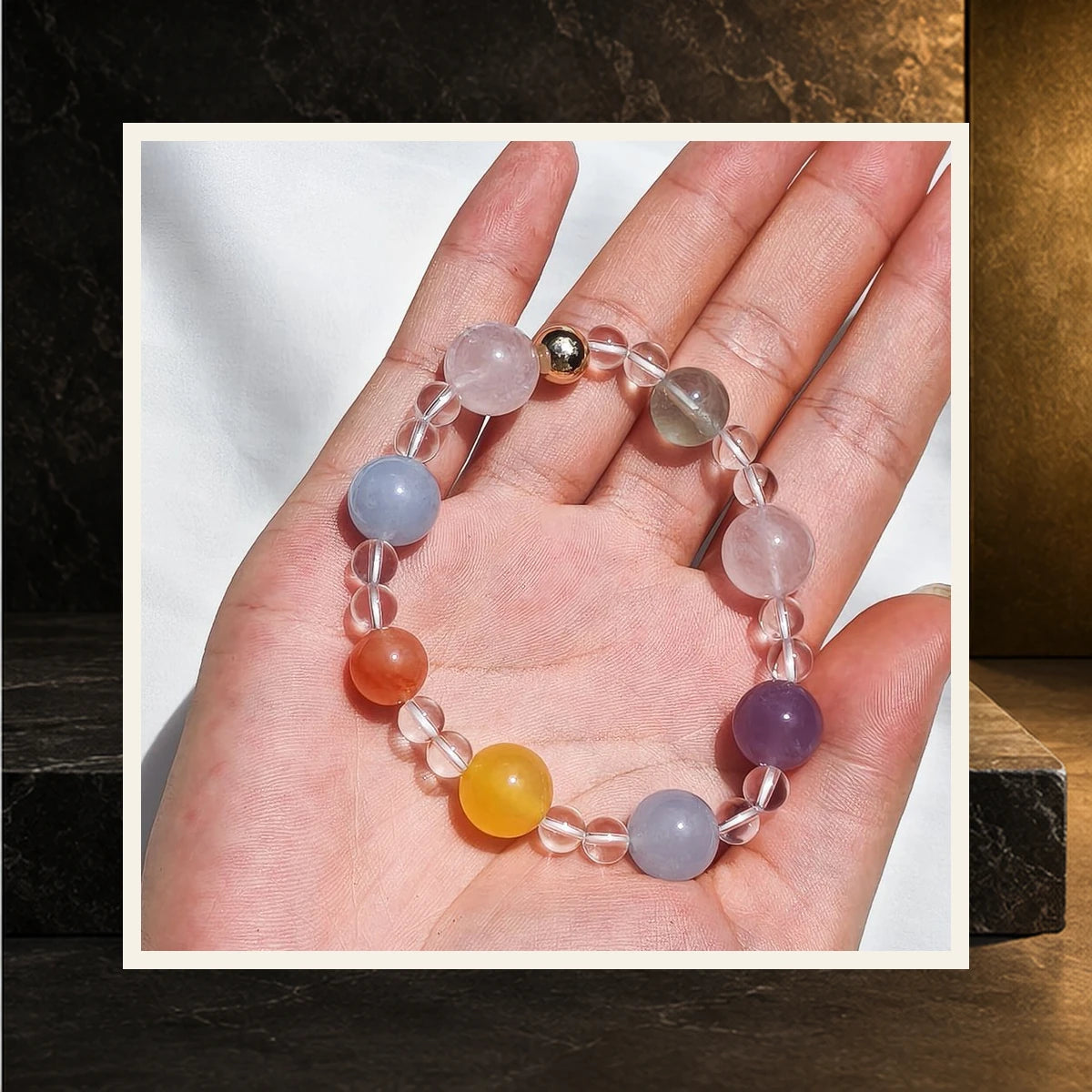 Amber Orbit Pet Crystal Collar — product view 4