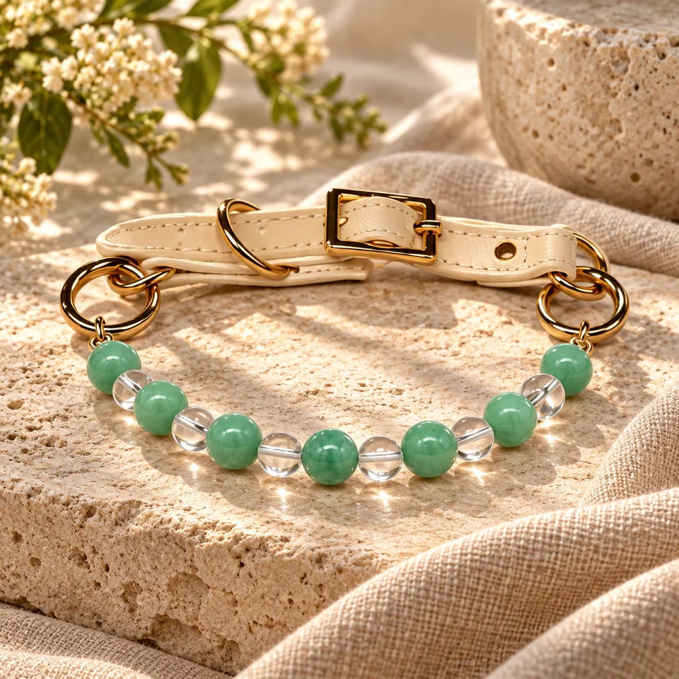 Qinglan Natural Crystal Pet Collar — natural crystal you & your companion scene 3