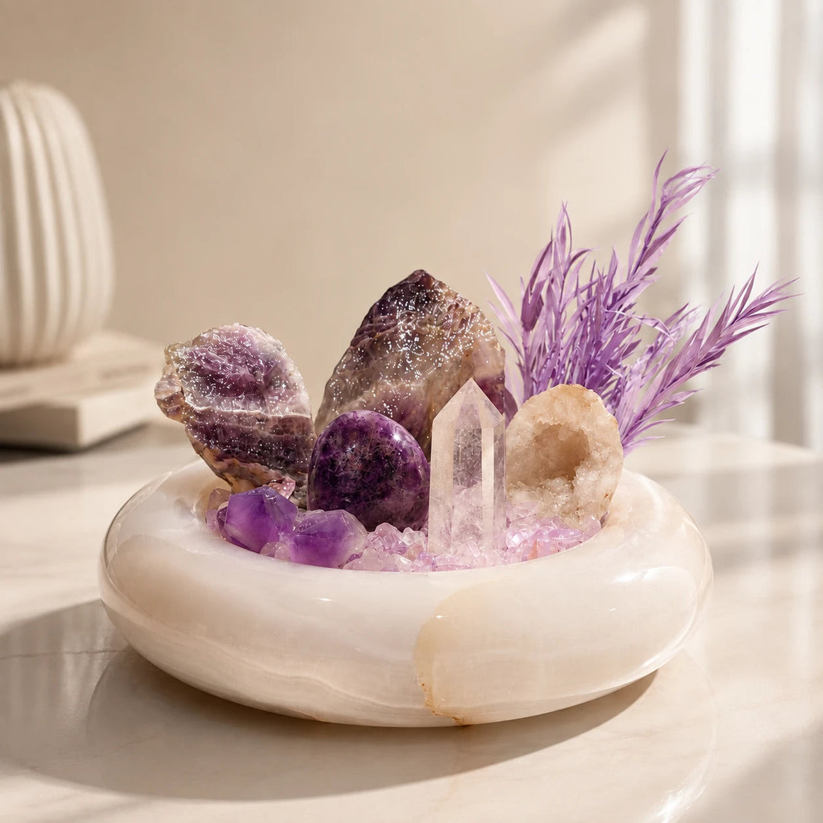 Amethyst Stone Garden — natural crystal crystal décor scene 1