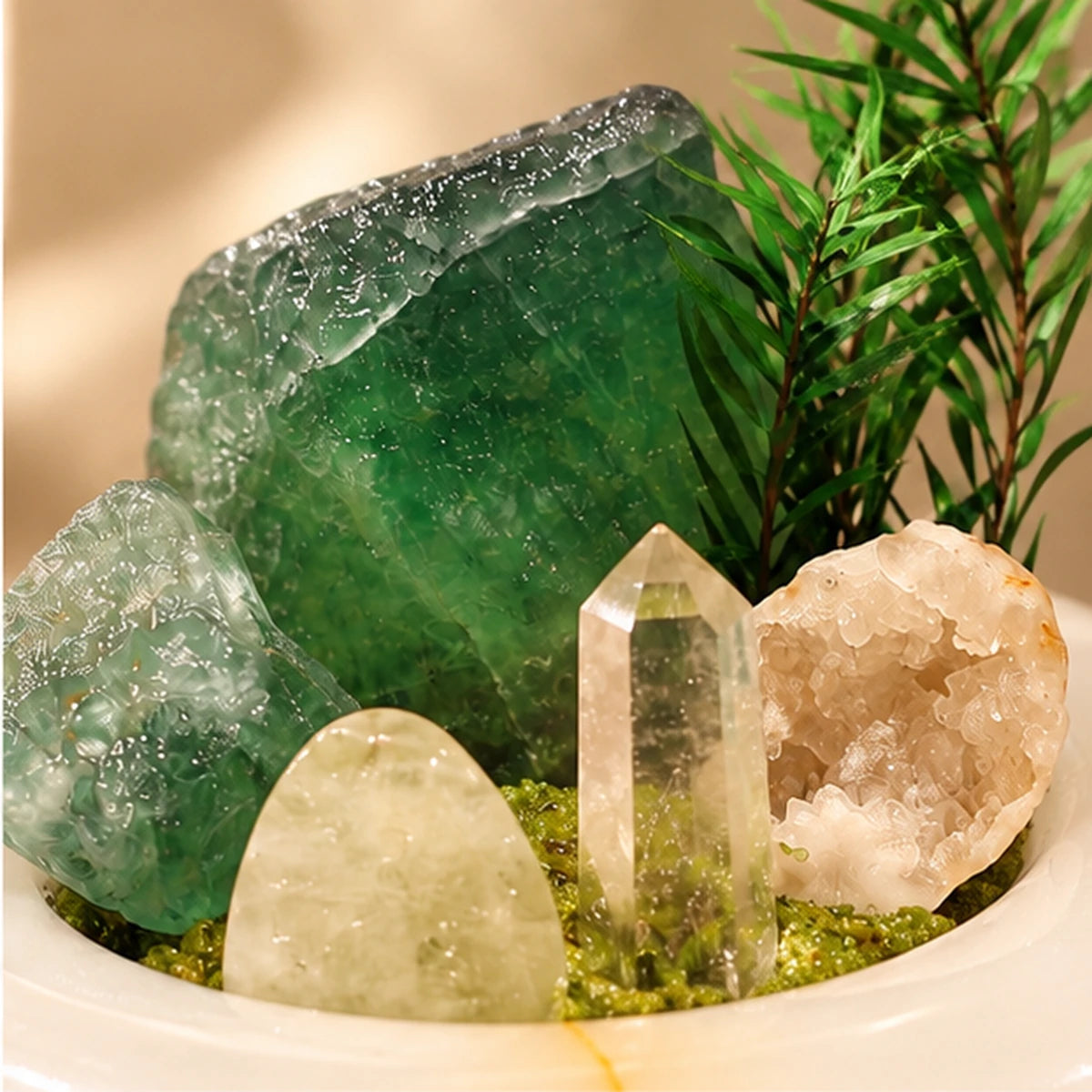 Green Fluorite Botanical Bowl — product view 2