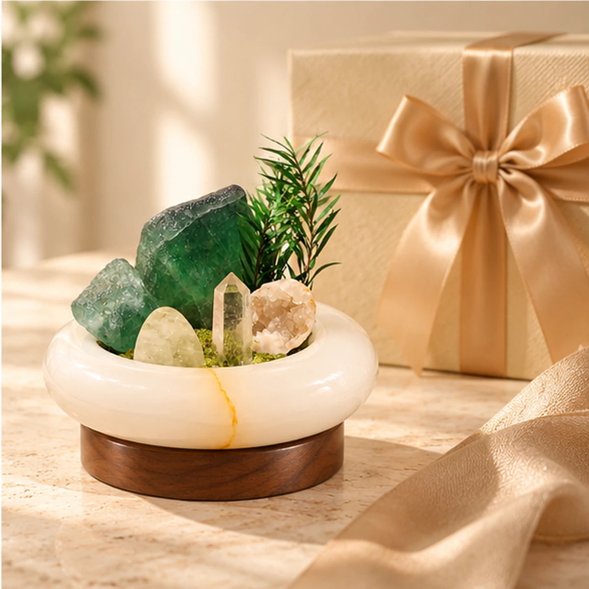 Green Fluorite Botanical Bowl — product view 4