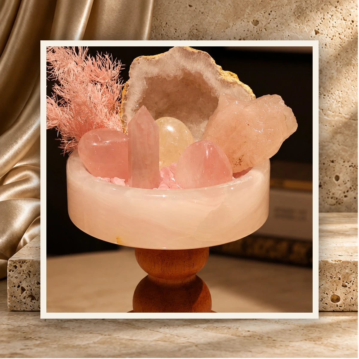 Rose Quartz Garden Bowl — product view 1