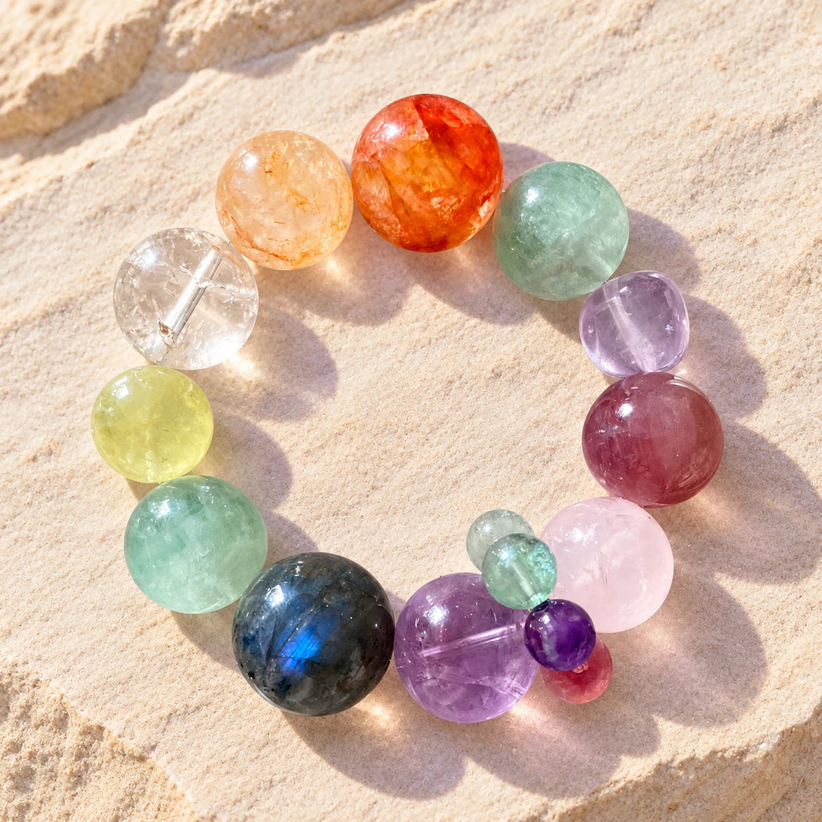 Moonlit Fluorite Natural Crystal Bracelet — natural crystal for her scene 1