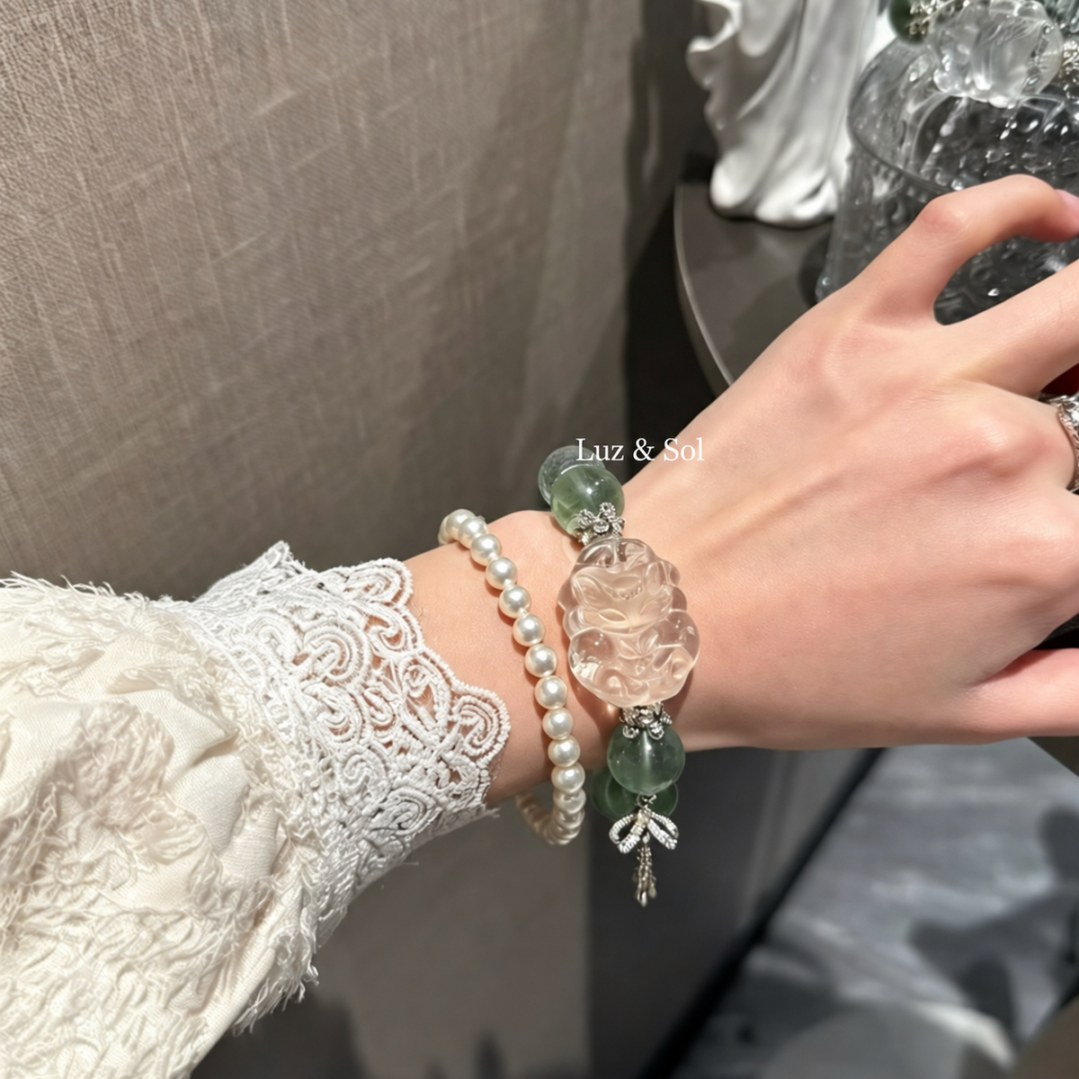 Green Bloom Natural Crystal Bracelet — Growth & Fresh Starts
