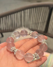 15mm Rose Quartz Bracelet High-Clarity
