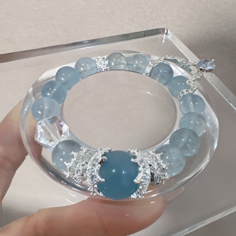 11mm Aquamarine Bracelet High-Clarity