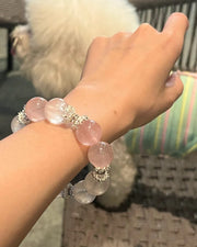 15mm Rose Quartz Bracelet High-Clarity