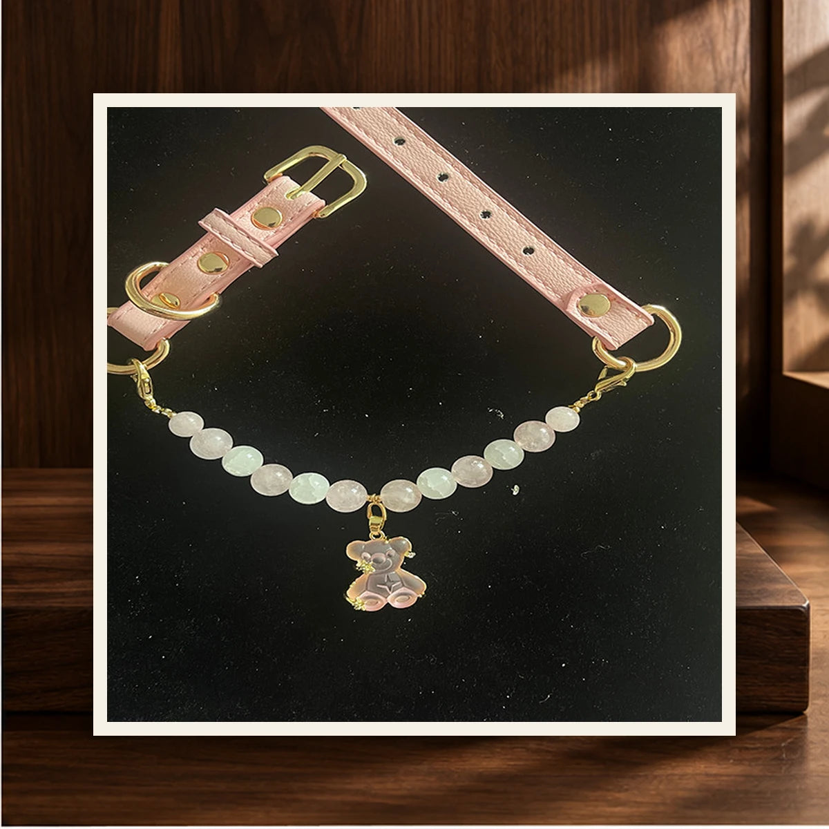 Rose Quartz Bow Pet and Owner Set — product view 2