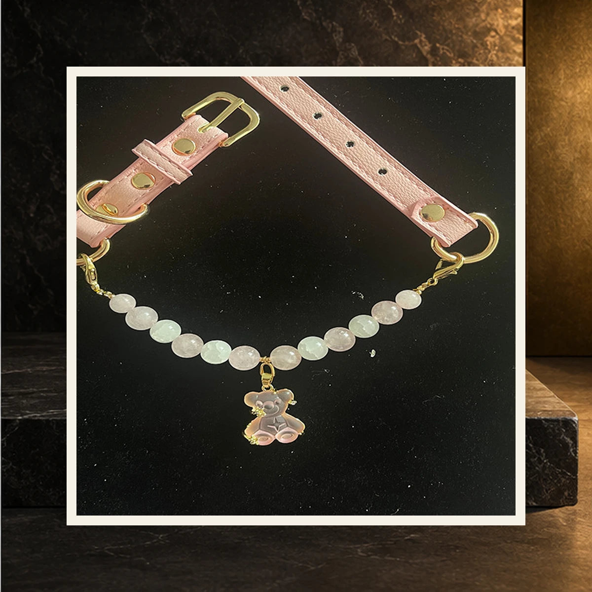 Rose Quartz Bow Pet and Owner Set — product view 4