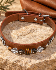 Vintage Stone Natural Crystal Pet Collar — natural crystal you & your companion scene 1