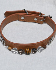 Vintage Stone Natural Crystal Pet Collar — natural crystal you & your companion scene 2