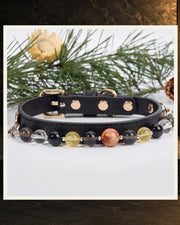 Midnight Leather Crystal Pet Collar — product view 4