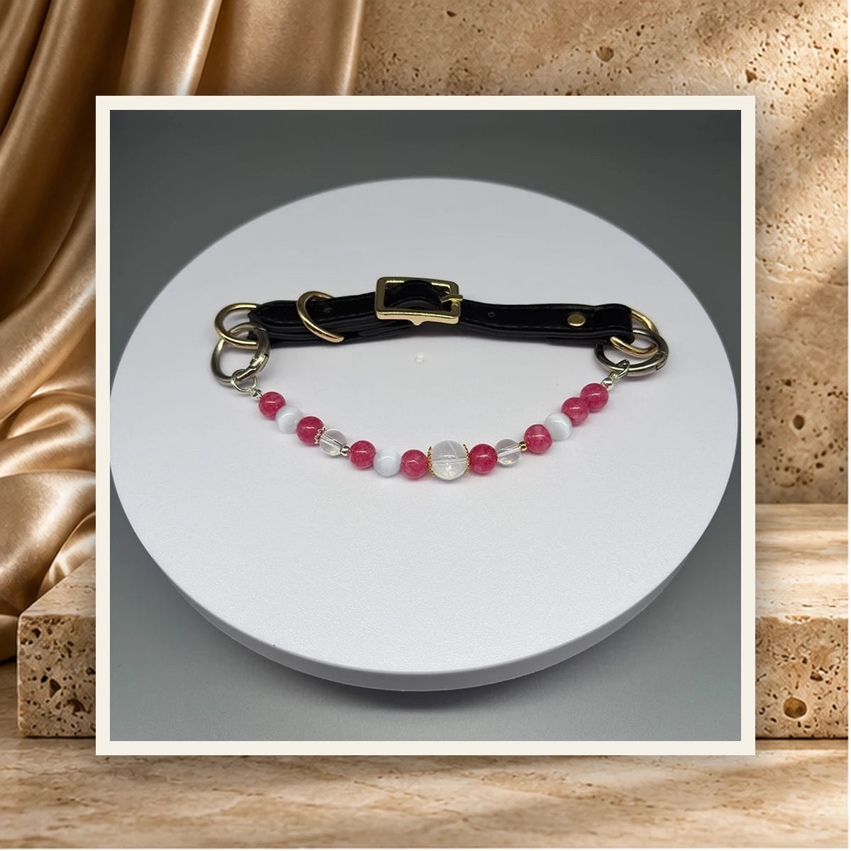 Cloud Rose Pet Crystal Collar — product view 1