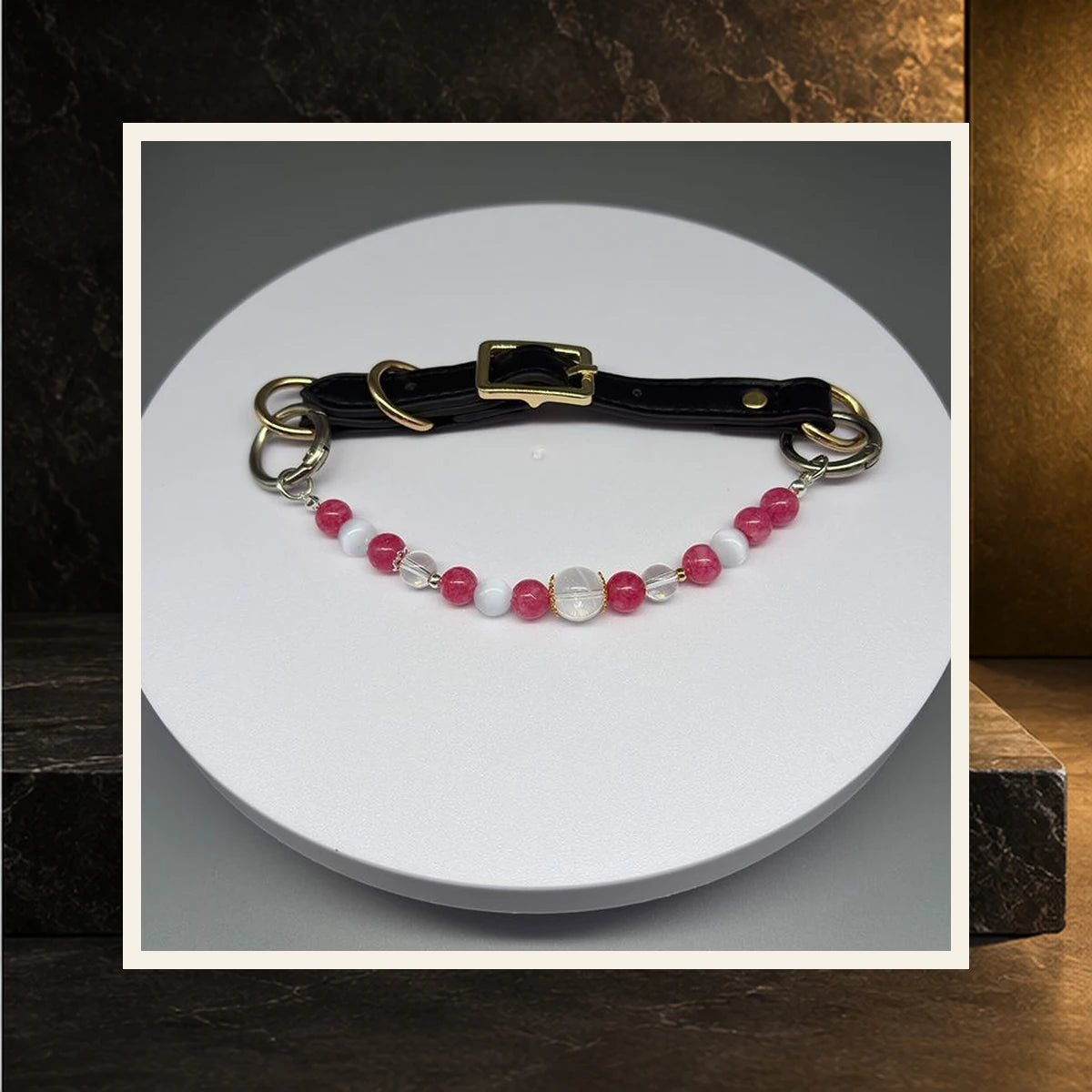 Cloud Rose Pet Crystal Collar — product view 4