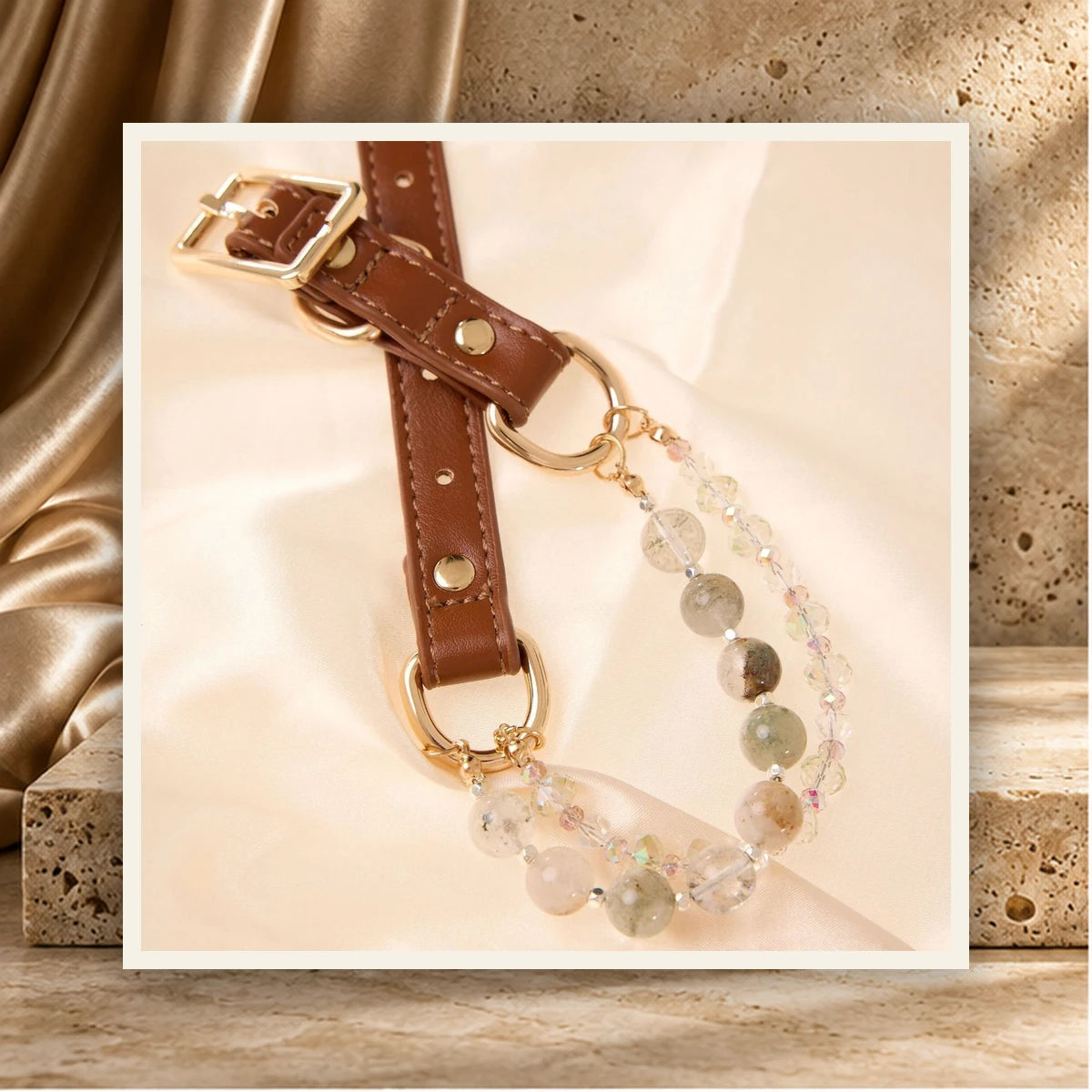 Green Phantom Pet Crystal Collar — product view 1