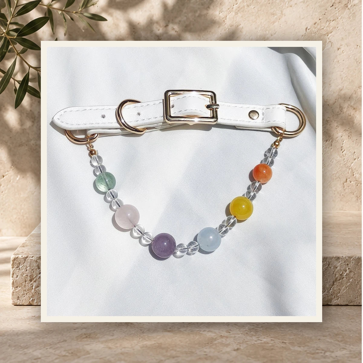 Amber Orbit Pet Crystal Collar — product view 3