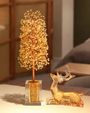 Golden Deer Citrine Tree — natural crystal crystal décor scene 1
