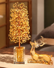 Golden Deer Citrine Tree — natural crystal crystal décor scene 3