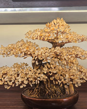 Golden Quartz Prosperity Tree — natural crystal crystal décor scene 1