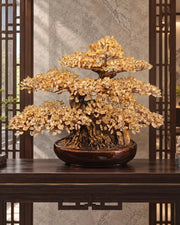 Golden Quartz Prosperity Tree — natural crystal crystal décor scene 2