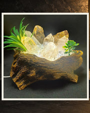 Illuminated Quartz Wood Sculpture — product view 4