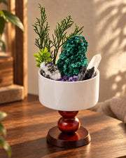 Green Isle Natural Crystal Planter — natural crystal crystal décor scene 3