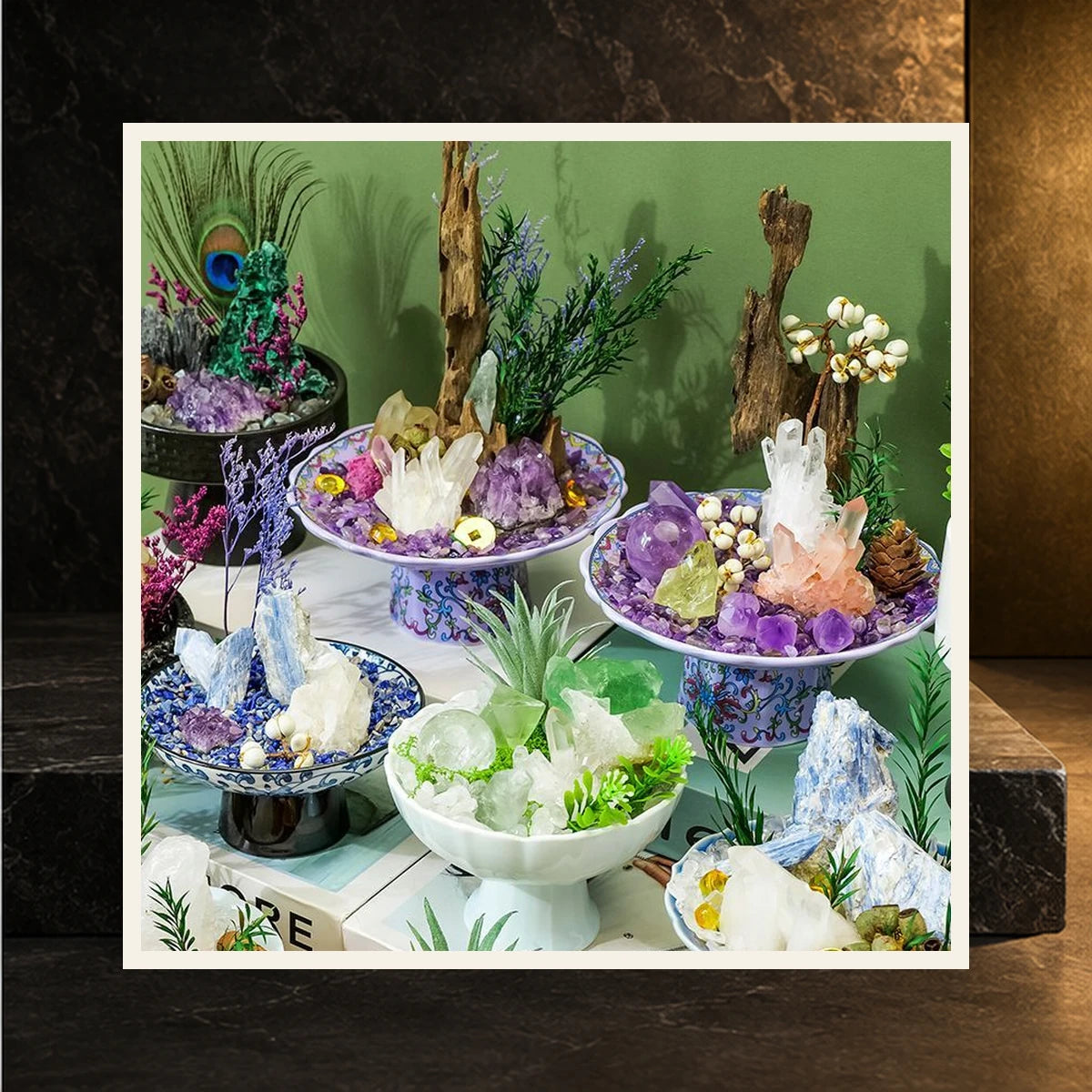 Mini Amethyst Botanical Bowl — product view 4