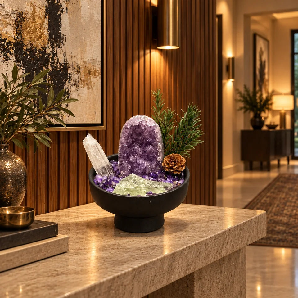 Amethyst Basin Landscape — natural crystal crystal décor scene 3