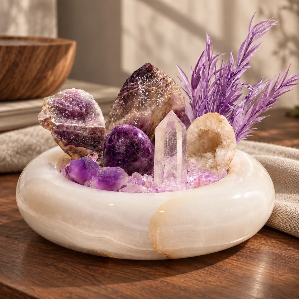 Amethyst Stone Garden — natural crystal crystal décor scene 3