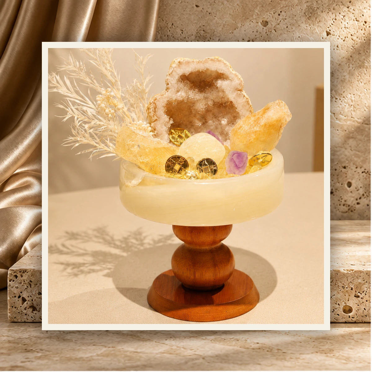 Golden Quartz Garden Bowl — product view 1