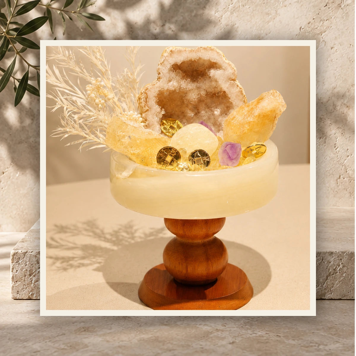 Golden Quartz Garden Bowl — product view 3