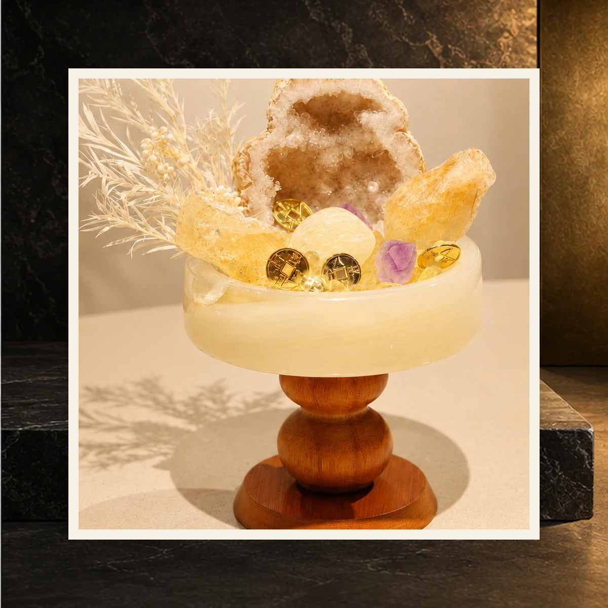 Golden Quartz Garden Bowl — product view 4