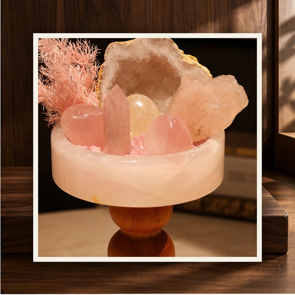 Rose Quartz Garden Bowl