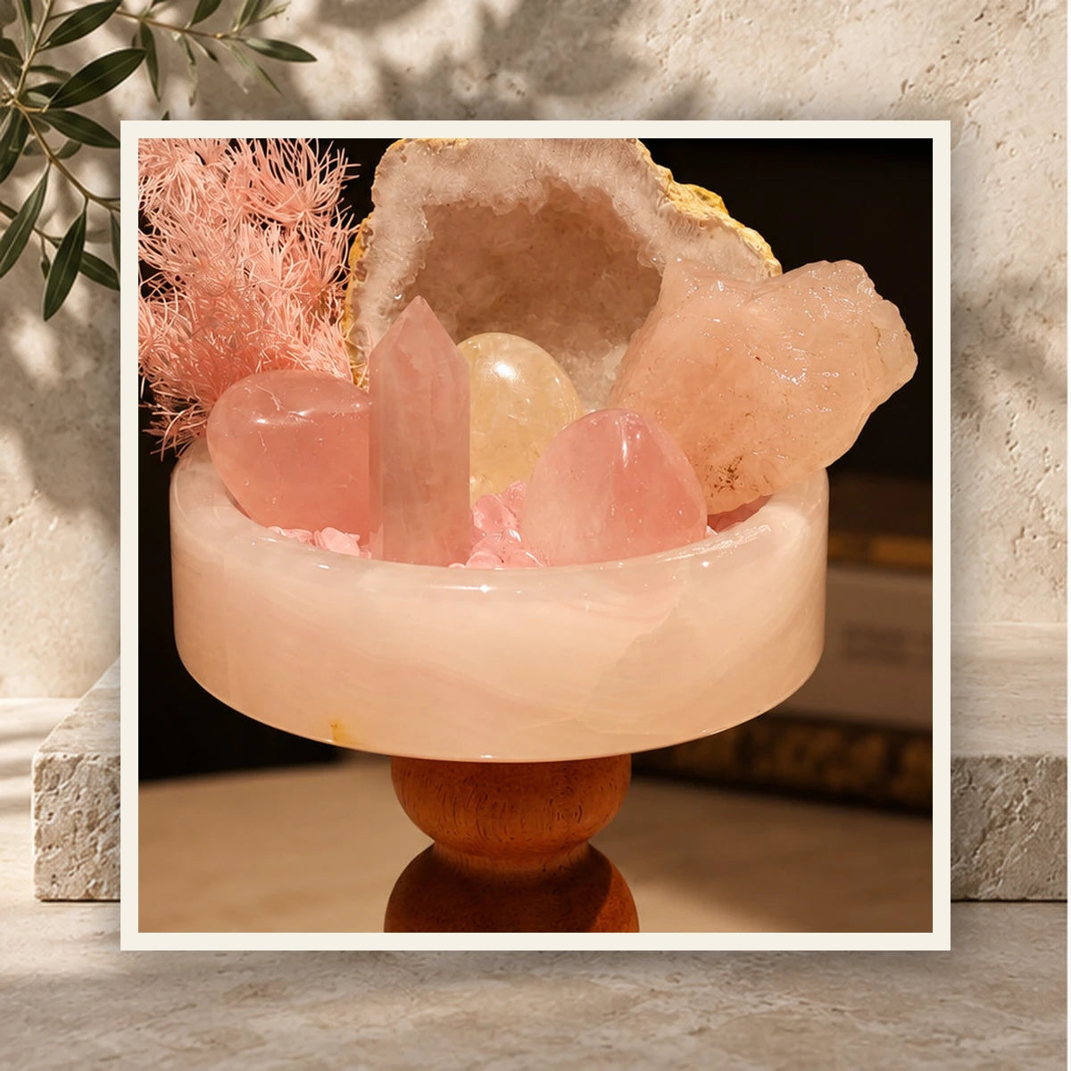 Rose Quartz Garden Bowl — product view 3