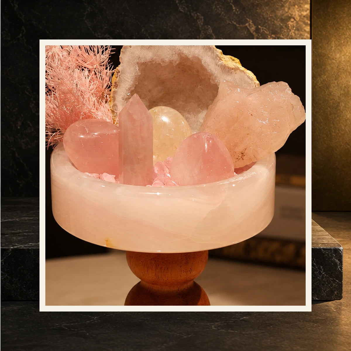 Rose Quartz Garden Bowl — product view 4