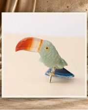 Carved Crystal Toucan — product view 1
