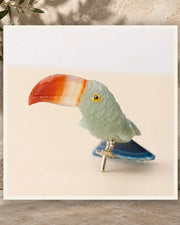 Carved Crystal Toucan — product view 3