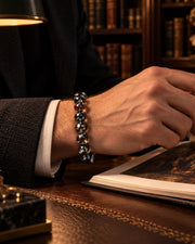 Old-Mine 7A Black Rutilated Bracelet — natural crystal for him scene 1