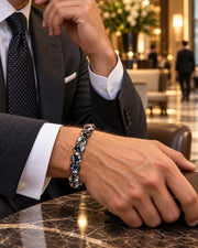 Business Black Rutilated Crystal Bracelet — natural crystal for him scene 3