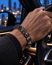 Brazilian Black Aurora Crystal Bracelet — natural crystal for him scene 1