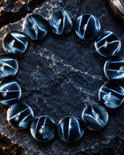 Midnight Blue Tiger Eye Bracelet — natural crystal for him scene 2