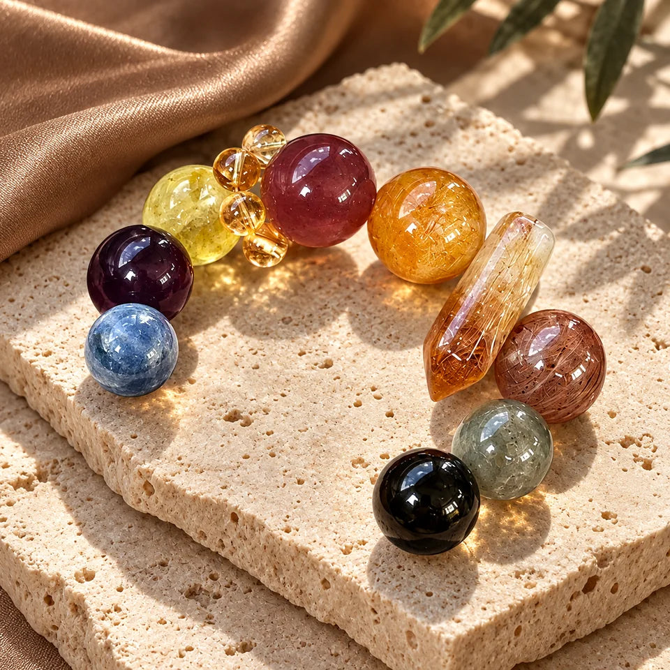 Golden Garden Natural Crystal Bracelet — natural crystal for her scene 3