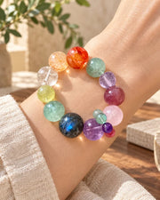 Moonlit Fluorite Natural Crystal Bracelet — natural crystal for her scene 2