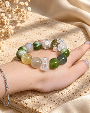 Mist Green Phantom Natural Crystal Bracelet — natural crystal for her scene 1