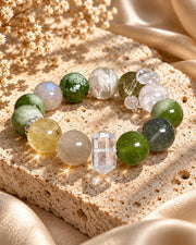 Mist Green Phantom Natural Crystal Bracelet — natural crystal for her scene 3