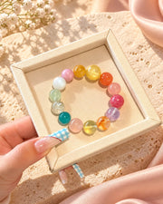 Lavender Seven-Stone Natural Crystal Bracelet — natural crystal for her scene 1