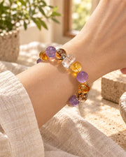 Golden Bloom Natural Crystal Bracelet — natural crystal for her scene 2